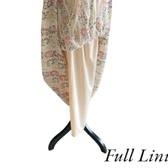 V CRISTINA Vintage Lace Maxi Skirt Lined High Waist Floral Low Rise Medium … - Picture 3 of 9